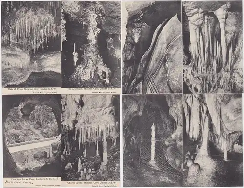 68771/8 Ak Jenolan N.S.W. Australien Höhlenansichten 1914