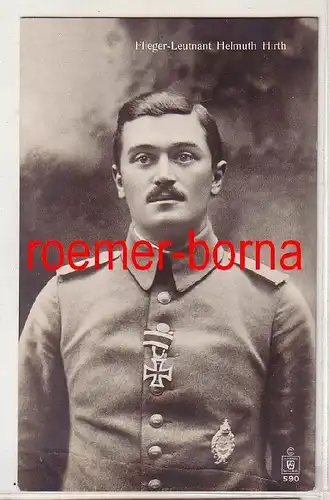 81134 Foto Ak Flieger-Leutnant Helmuth Hirth um 1915