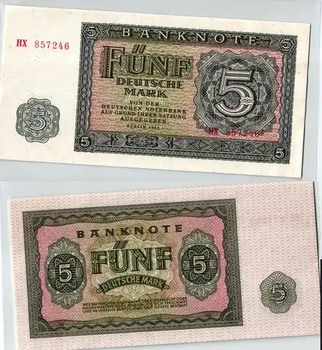 5 Mark Banknote DDR Deutsche Notenbank 1955 kassenfrisch (124005)