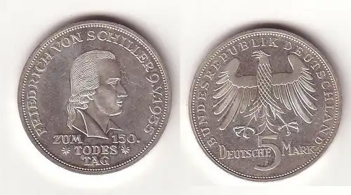 BRD Gedenk Münze 5 Mark Friedrich Von Schiller 1955  (112120)