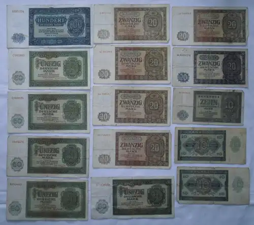 15 Banknoten Deutsche Notenbank DDR 1948 (115516)