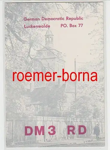 72033 QSL Karte Funker Funkamateur DDR Luckenwalde DM3 RD von 1962