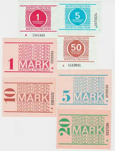 Seltener Satz DDR 7 Banknoten Gefängnisgeld um 1990 (123542)