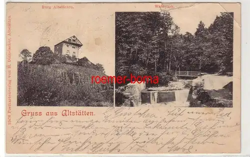 68120 Mehrbild Ak Gruss aus Altstätten Burg und Waldpark Schweiz 1900