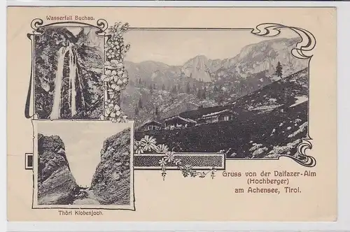 69833 Mehrbild AK Gruss v. der Dalfazer-Alm (Hochberger) am Achensee, Tirol 1921