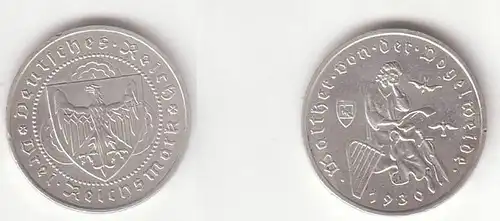 Silber Münze 3 Mark Walter von der Vogelweide 1930 A (BN2572)