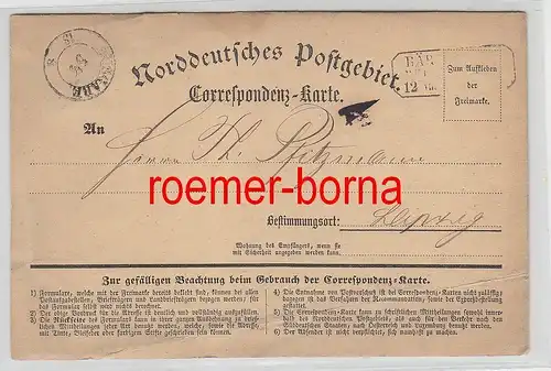 75508 Correspondenz Karte Norddeutsches Postgebiet vor 1900