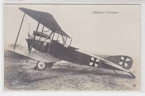 66553 W.Sanke Ak Albatros Zweisitzer Flugzeug 1.Weltkrieg