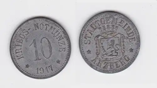10 Pfennig Notgeld Zink Münze Stadt Arzberg 1917 (123005)