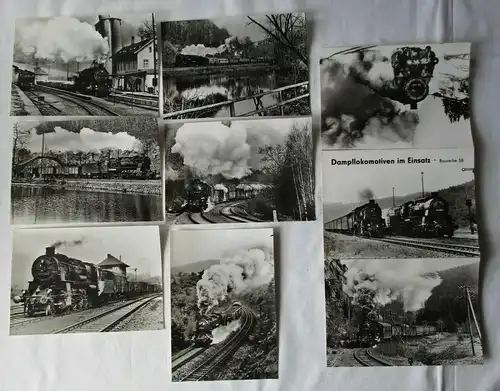 Ansichtskartenmappe mit 6 Karten Dampflokomotiven im Einsatz BR 58 (93935)