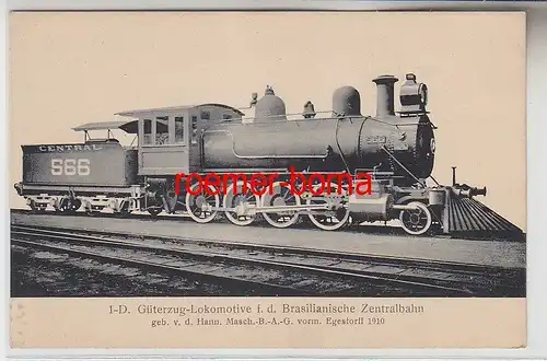 72958 Ak Hanomag Dampf Lokomotive Der Brasilianischen Zentralbahn um 1910