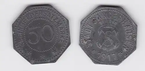 50 Pfennig Notgeld Zink Münze Stadt Sangerhausen 1917 (122897)