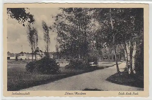 06997 Ak Lötzen Masuren Seebadeanstalt Erich Koch Park um 1940