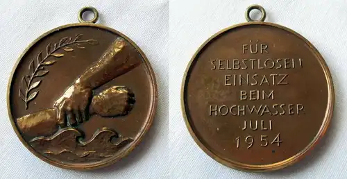 Seltene Medaille für die Bekämpfung der Hochwasserkatastrophe Juli 1954 (124917)