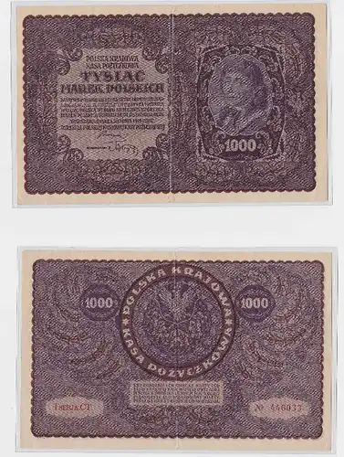 1000 Mark Marek Polskich Banknote Polen 1919 (118321)