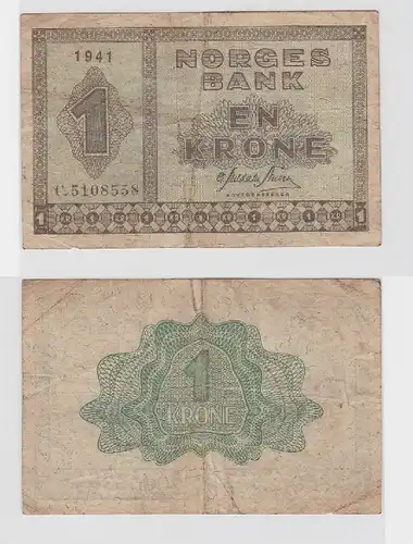 1 Krone Banknote Norwegen 1941 (118659)