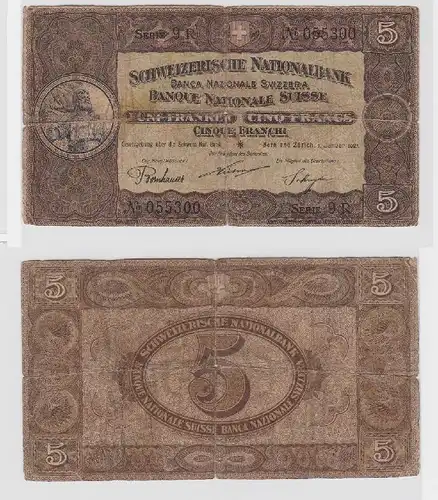 5 Franken Banknote Schweiz 1.Januar 1921 (118592)