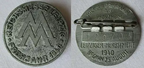 Seltenes Metall Abzeichen Leipziger Frühjahrsmesse 1940 (125528)