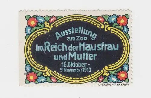 Seltene Vignette Ausstellung am ZOO im Reich der Hausfrau und Mutter 1913(94538)