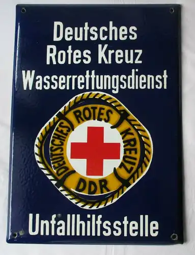 DDR Schild Deutsches Rotes Kreuz Wasserrettungsdienst Unfallhilfsstelle (134976)