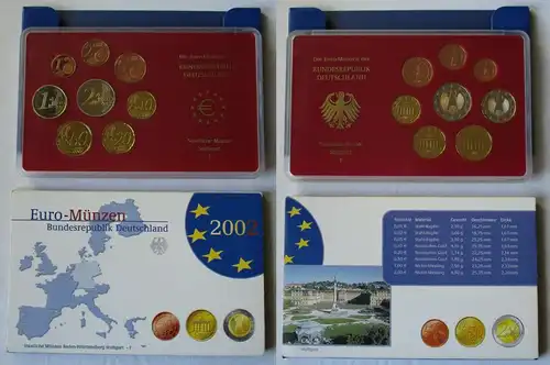 BRD KMS Kursmünzensatz Umlaufmünzenserie 2002 - F - Stuttgart PP (135121)