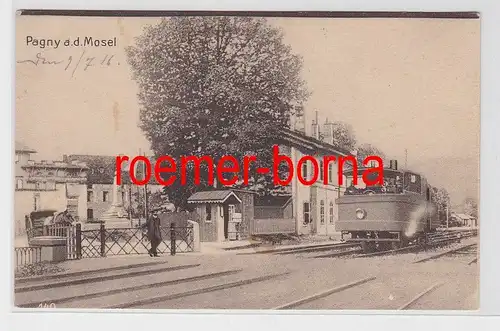 81381 Ak Pagny a.d. Mosel Bahnhof 1916
