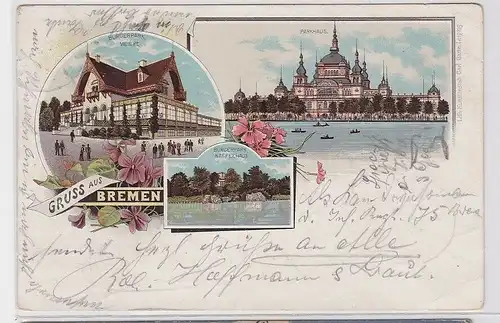 90435 AK Gruss aus Bremen - Bürgerpark Meierei & Kaffeehaus, Parkhaus 1901