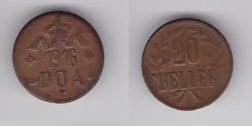 20 Heller Kupfer Münze Deutsch Ostafrika DOA 1916 J.727 a  (120179)
