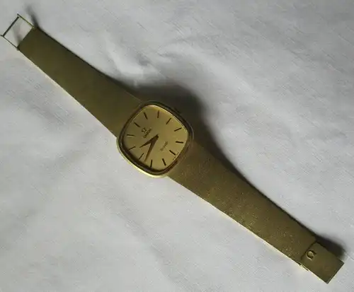 Mechanische OMEGA de Ville Herren Armbanduhr mit Armband 585er Gold (118997)
