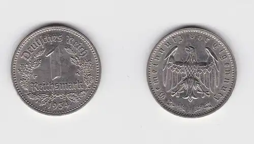 1 Mark Nickel Münze 3.Reich 1934 A, Jäger 354 (135457)