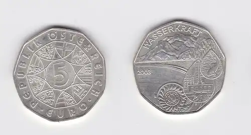 5 Euro Silber Münze Österreich 2003 Wasserkraft (119448)