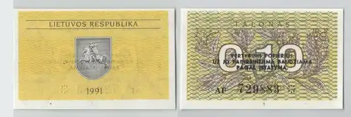 0,10 Talonas Banknote Litauen 1991 bankfrisch UNC (129104)