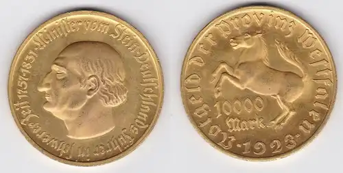 10000 Mark Notgeld der Provinz Westfalen 1923 Jäger N 20a  (124047)