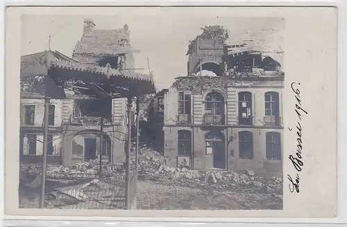 90269 Foto AK zerstörter Ort Boissei Frankreich 1916 1. Weltkrieg Westfront