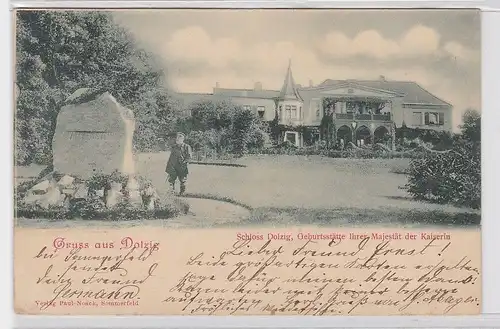 91988 Ak Gruß aus Dolzig Dłużek Geburtsstätte ihrer Majestät der Kaiserin 1899