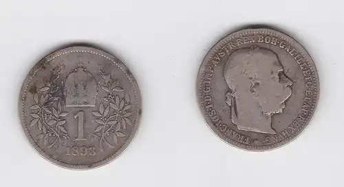 1 Krone Silber Münze Österreich 18893 (119467)