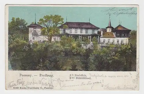 82666 AK Pozsony (Preßburg - Bratislava) - 3ik Bimbóház, 3tes Batzenhäusel 1917