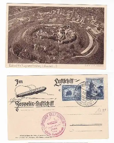 89272 Ak Luftschiff "Grad Zeppelin" Sudetenlandfahrt 1938