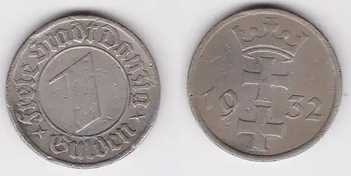 1 Gulden Silber Münze Freie Stadt Danzig 1932 (118475)