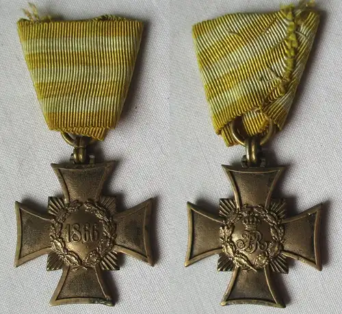 Orden Sachsen Erinnerungskreuz 1866 am Dreieckband (108805)