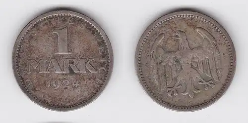 1 Reichsmark Silber Münze Weimarer Republik 1924 A (123793)