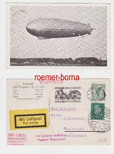 80904 Flugpost Karte Luftschiff "Graf Zeppelin" LZ 127, 1929