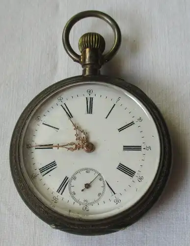 Elegante Lépine Herren Taschenuhr Phenix Watch Co. 800er Silber um 1900 (135848)