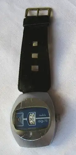 Ruhla Digi 73 Scheibenuhr DDR Rarität Herrenuhr, Sammleruhr Vintage (115454)