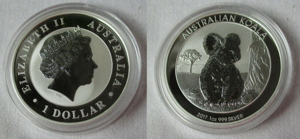 1 Dollar Silber Munze Australien Koala Bar 17 1 Unze Silber Unc Nr Oldthing Munzen International