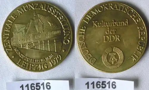 DDR Medaille Zentrale Münzausstellung Leipzig 1979 (116516)