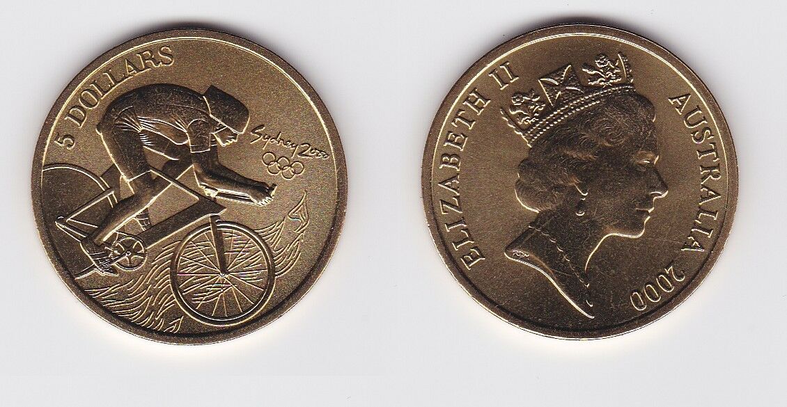 5 Dollar Munze Australien Olympiade Sydney 2000 Radfahrer 118368 Nr 233720295011 Oldthing Munzen International