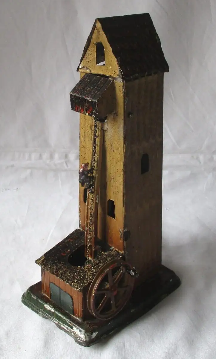 altes Blechspielzeug Antriebsmodell Doll & Co. Feuerwehr Steigerturm (134950) 0