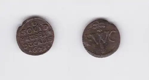 1 Solidus Billon Münze Brandenburg Preussen 1671 FWC (126809)