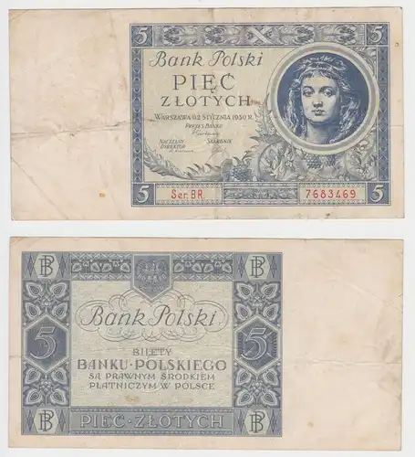 5 Zloty Banknote Polen 1.2.1930 Pick 73 (153244)